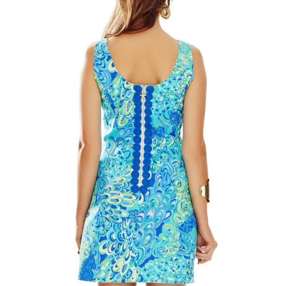 NWT LILLY PULITZER CATHY SHIFT SEA BLUE LILLY'S LAGOON GRAIL! BEAUTIFUL!! - Picture 10 of 14
